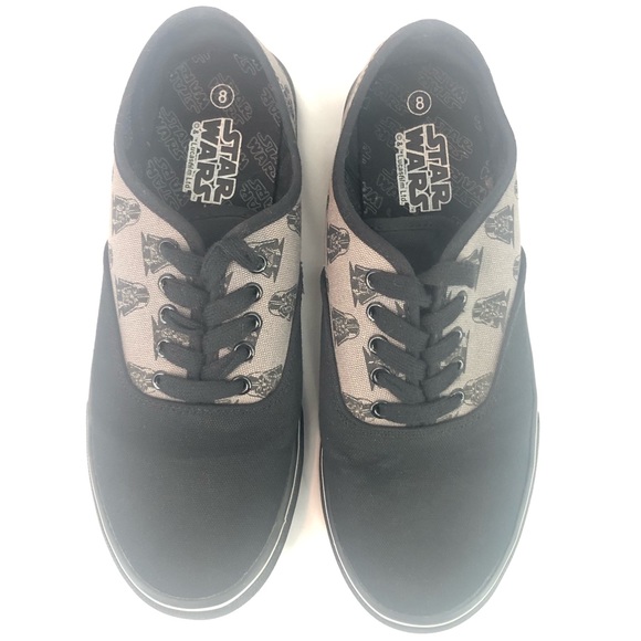 Disney Star Wars Darth Vader Shoe Men Sz 8 Black Skate Board Skater 8101 BKCC - Picture 3 of 13